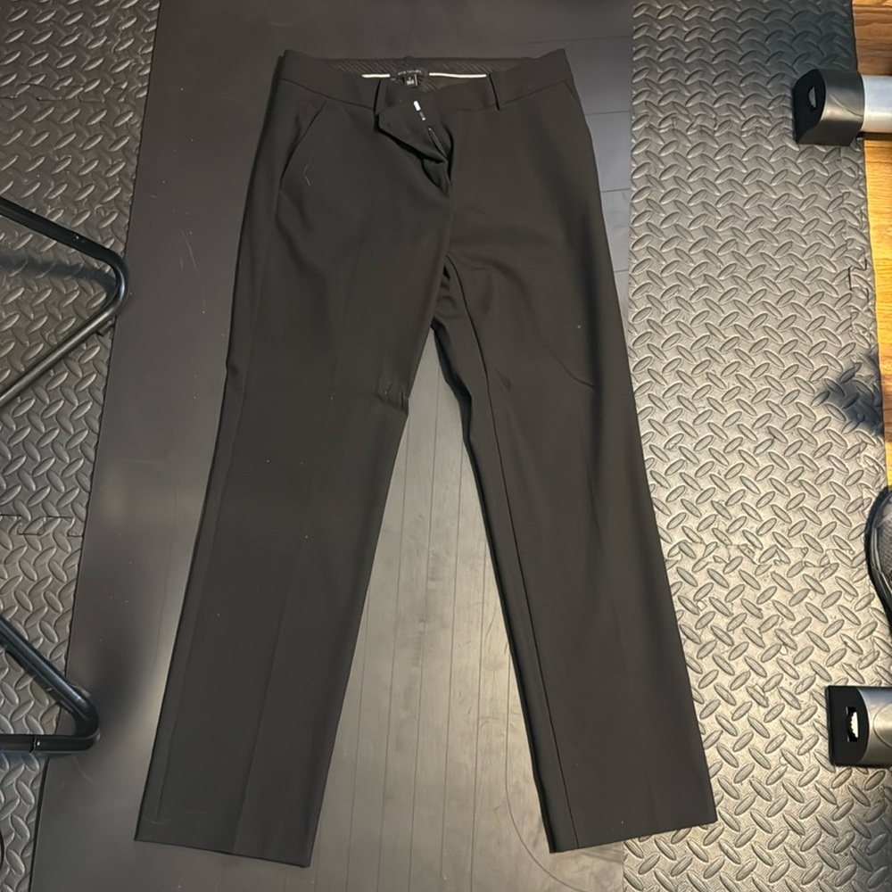 Ann Taylor the Ankle pants bi stretch black slacks 8
